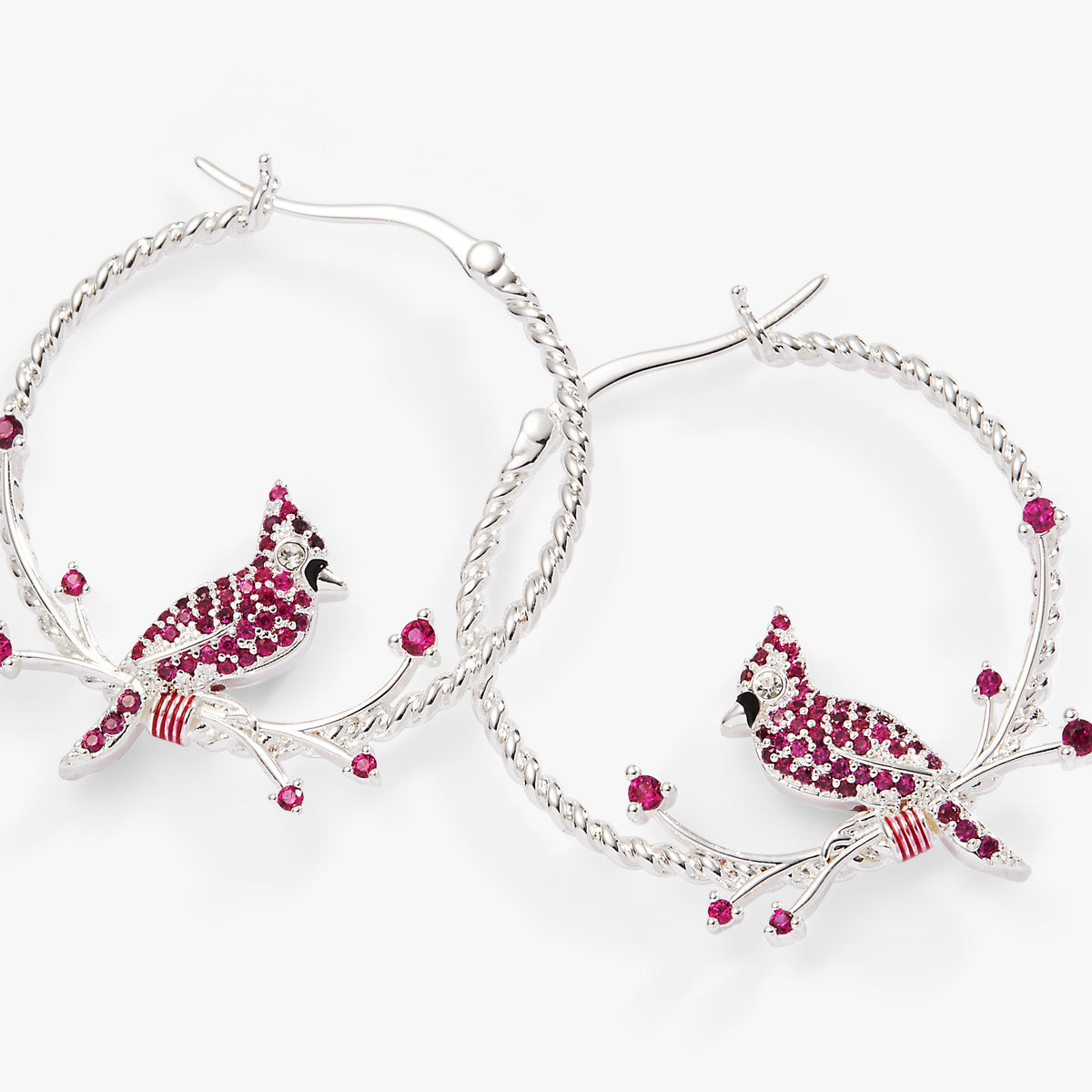Alex and Ani Cardinal Hoop Earrings