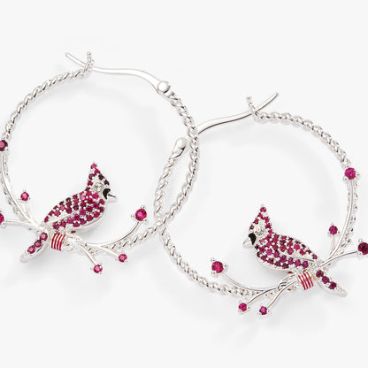 Alex and Ani Cardinal Hoop Earrings