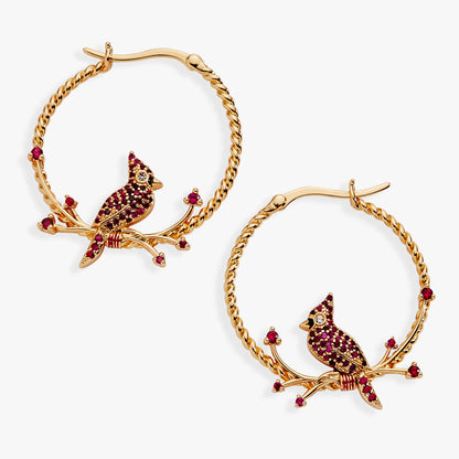 Alex and Ani Cardinal Hoop Earrings