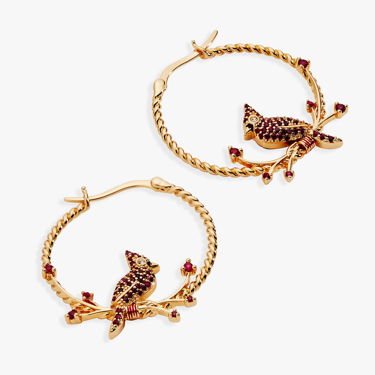 Alex and Ani Cardinal Hoop Earrings