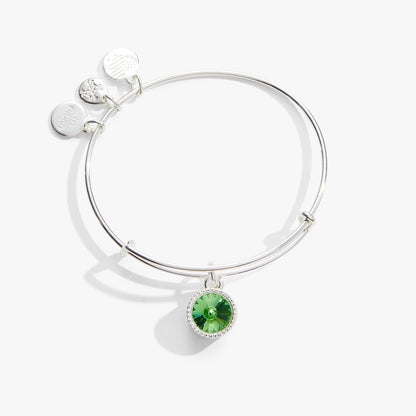 Alex and Ani Peridot August Birthstone Charm Bangle