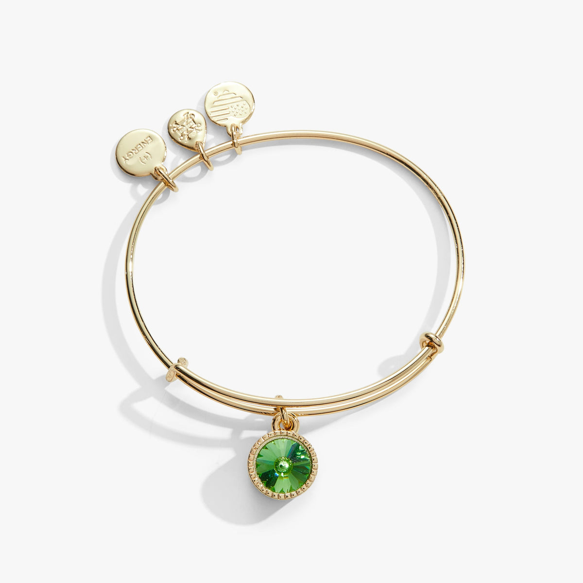Alex and Ani Peridot August Birthstone Charm Bangle