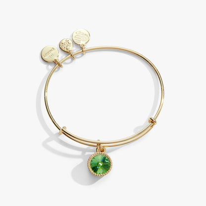 Alex and Ani Peridot August Birthstone Charm Bangle