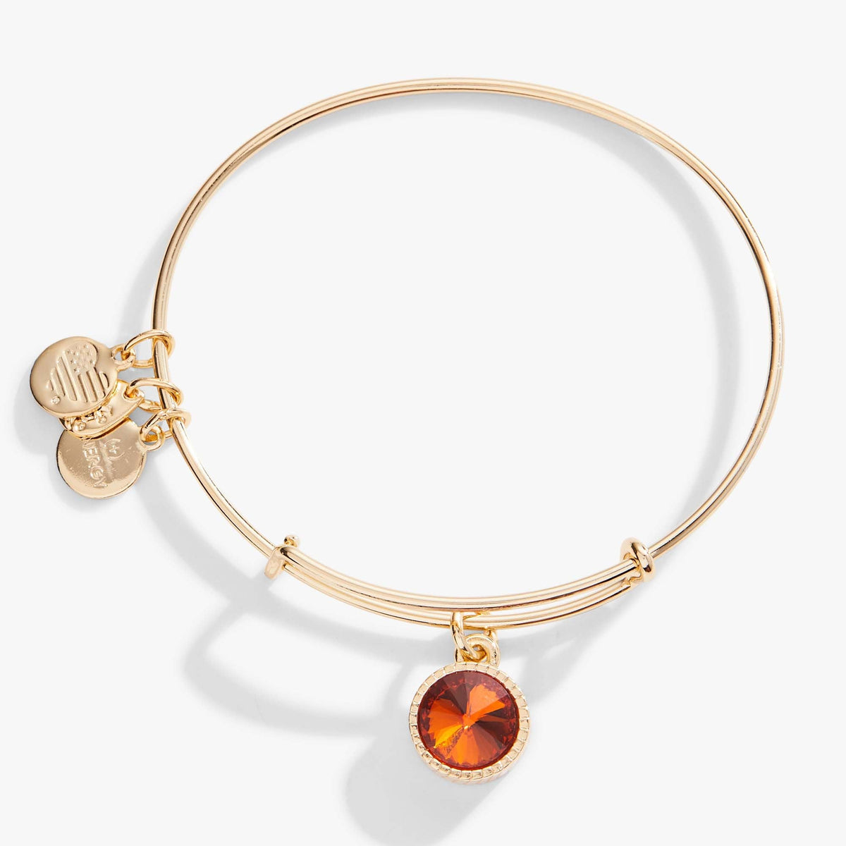 Alex and Ani Topaz November Birthstone Charm Bangle