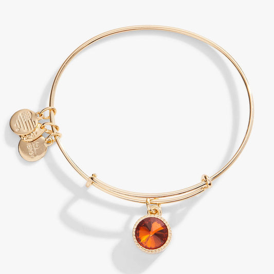 Alex and Ani Topaz November Birthstone Charm Bangle