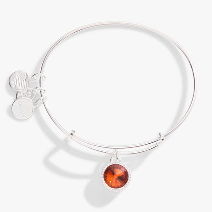 Alex and Ani Topaz November Birthstone Charm Bangle