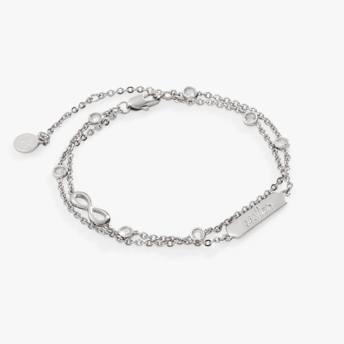 Alex and Ani Sister Infinity Chain Double Strand Bracelet