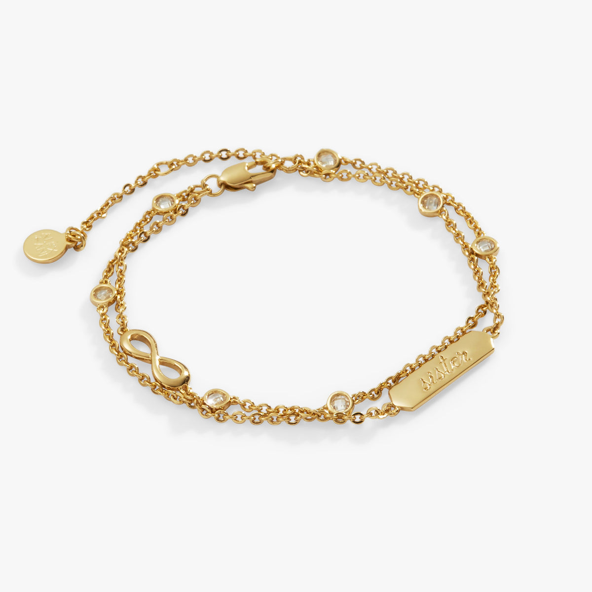 Alex and Ani Sister Infinity Chain Double Strand Bracelet