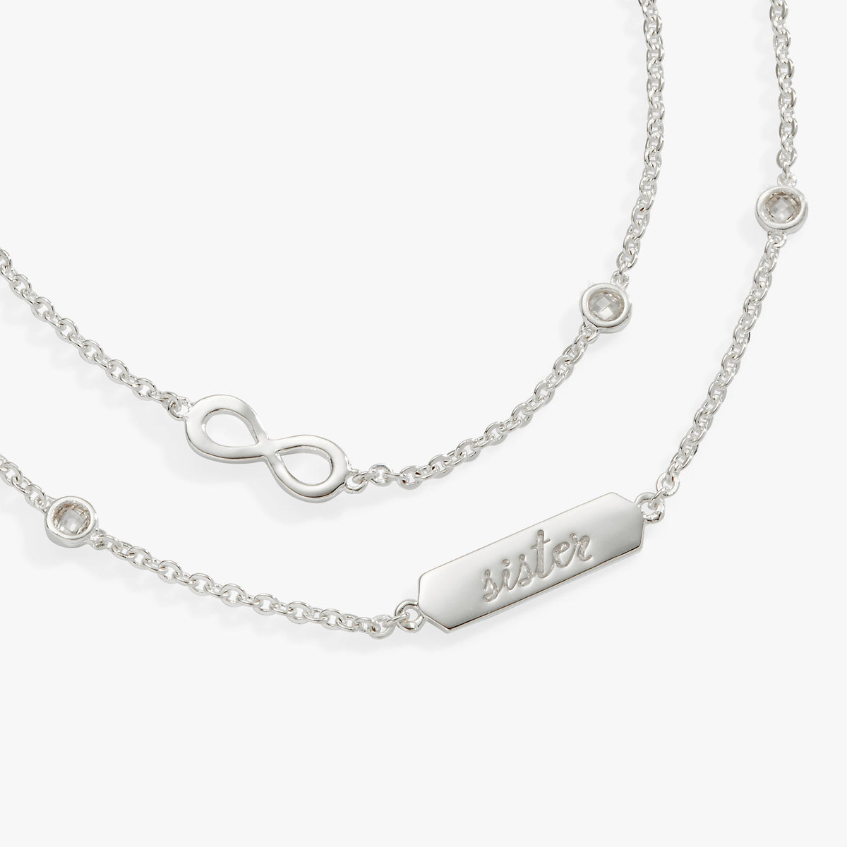 Alex and Ani Sister Infinity Chain Double Strand Bracelet