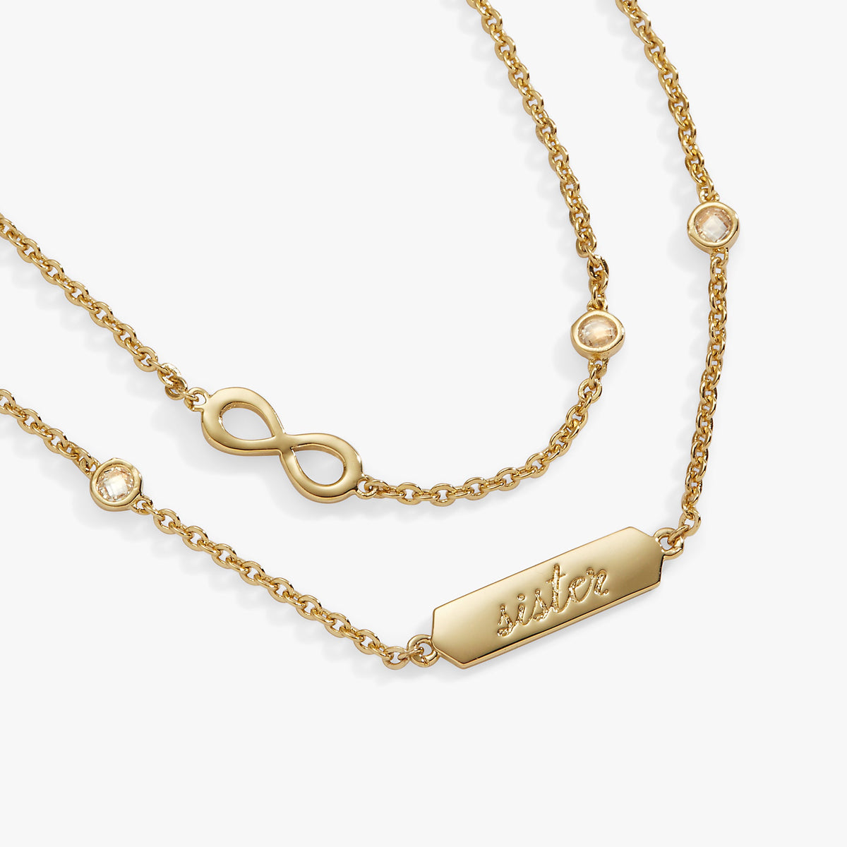 Alex and Ani Sister Infinity Chain Double Strand Bracelet