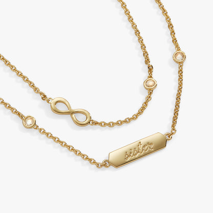 Alex and Ani Sister Infinity Chain Double Strand Bracelet