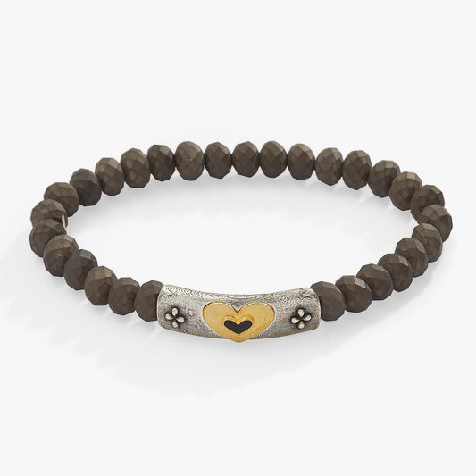 Alex and Ani Antique Heart Stretch Bracelet