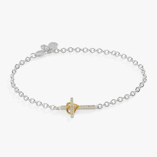 Alex and Ani Sterling Silver Cross and Heart Bracelet – Meaningful Occasion Gift