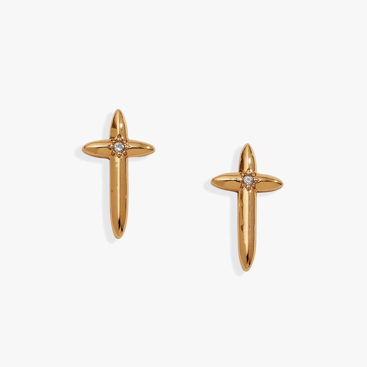 Alex and Ani 4:13 Cross Stud Earrings