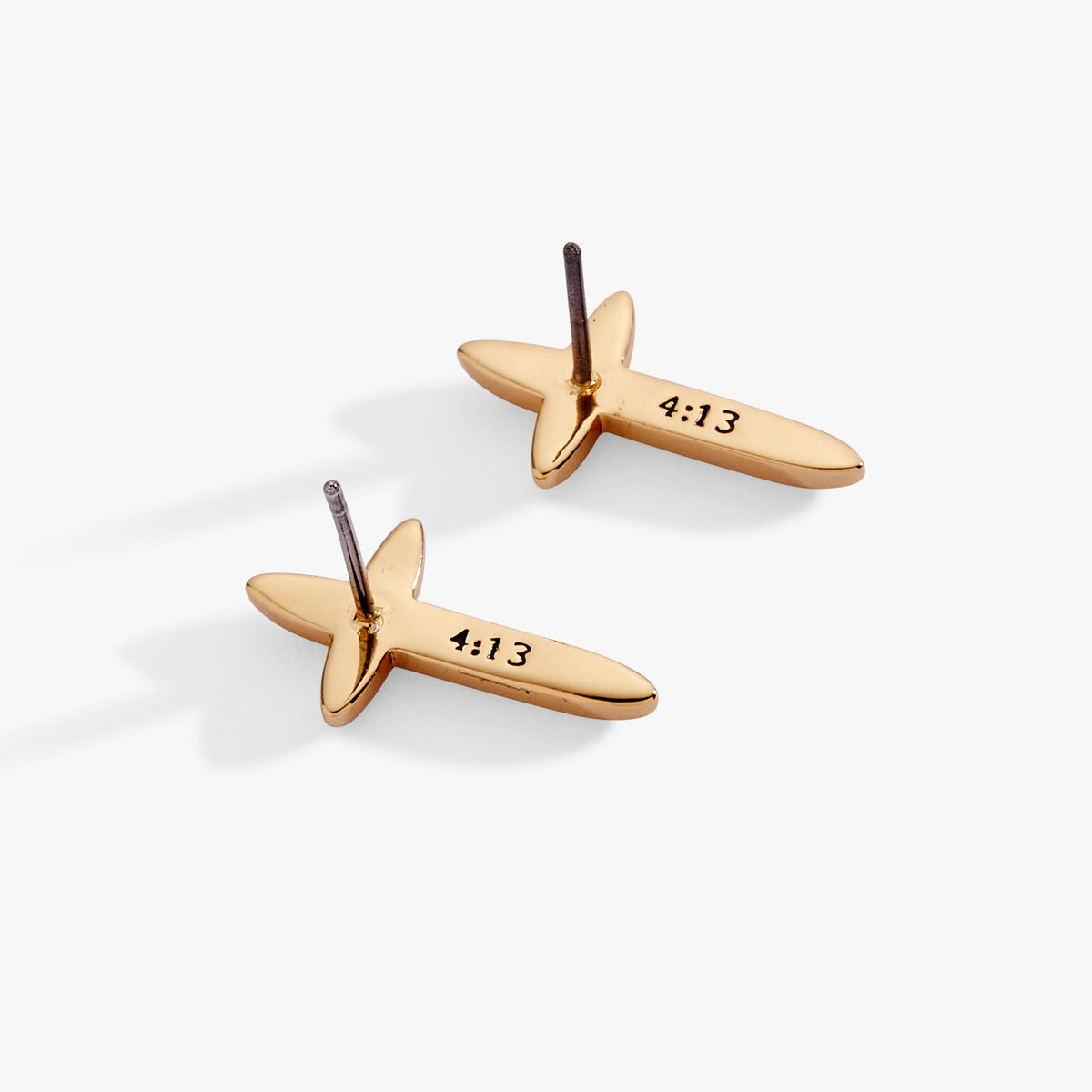 Alex and Ani 4:13 Cross Stud Earrings