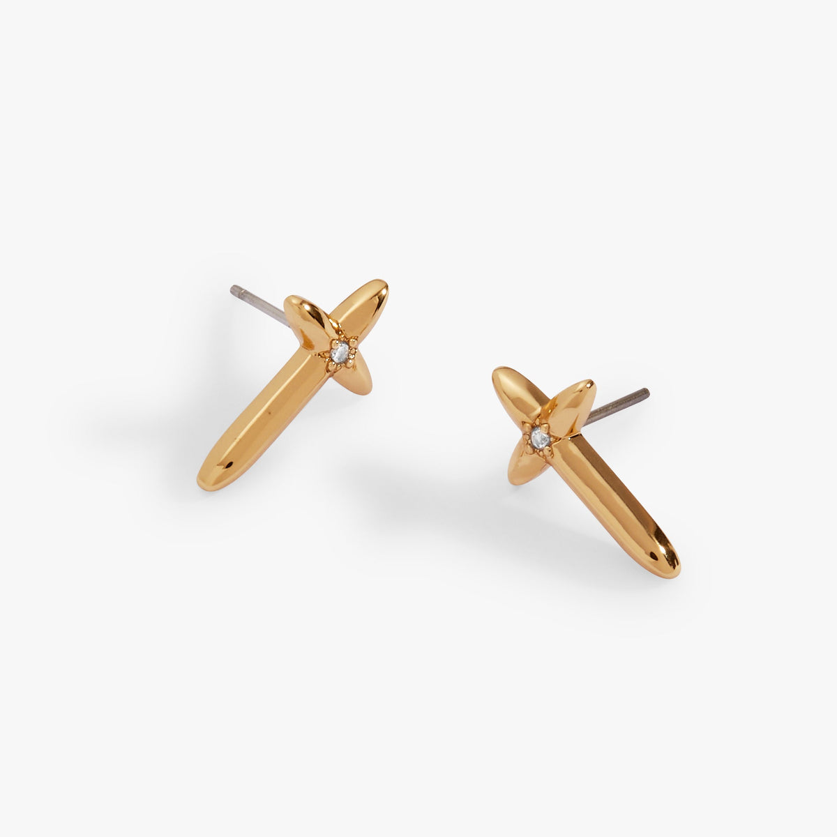 Alex and Ani 4:13 Cross Stud Earrings