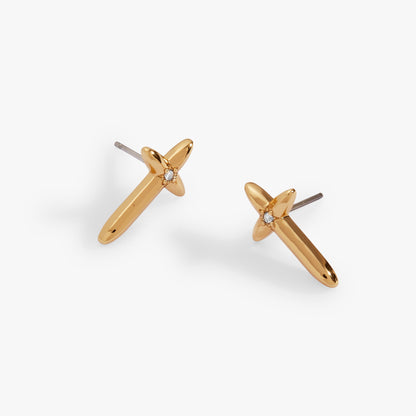 Alex and Ani 4:13 Cross Stud Earrings