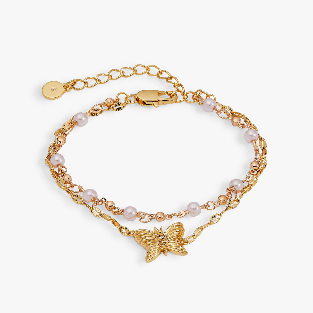Alex and Ani Festival Double Strand Butterfly Bracelet