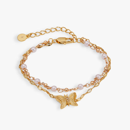Alex and Ani Festival Double Strand Butterfly Bracelet