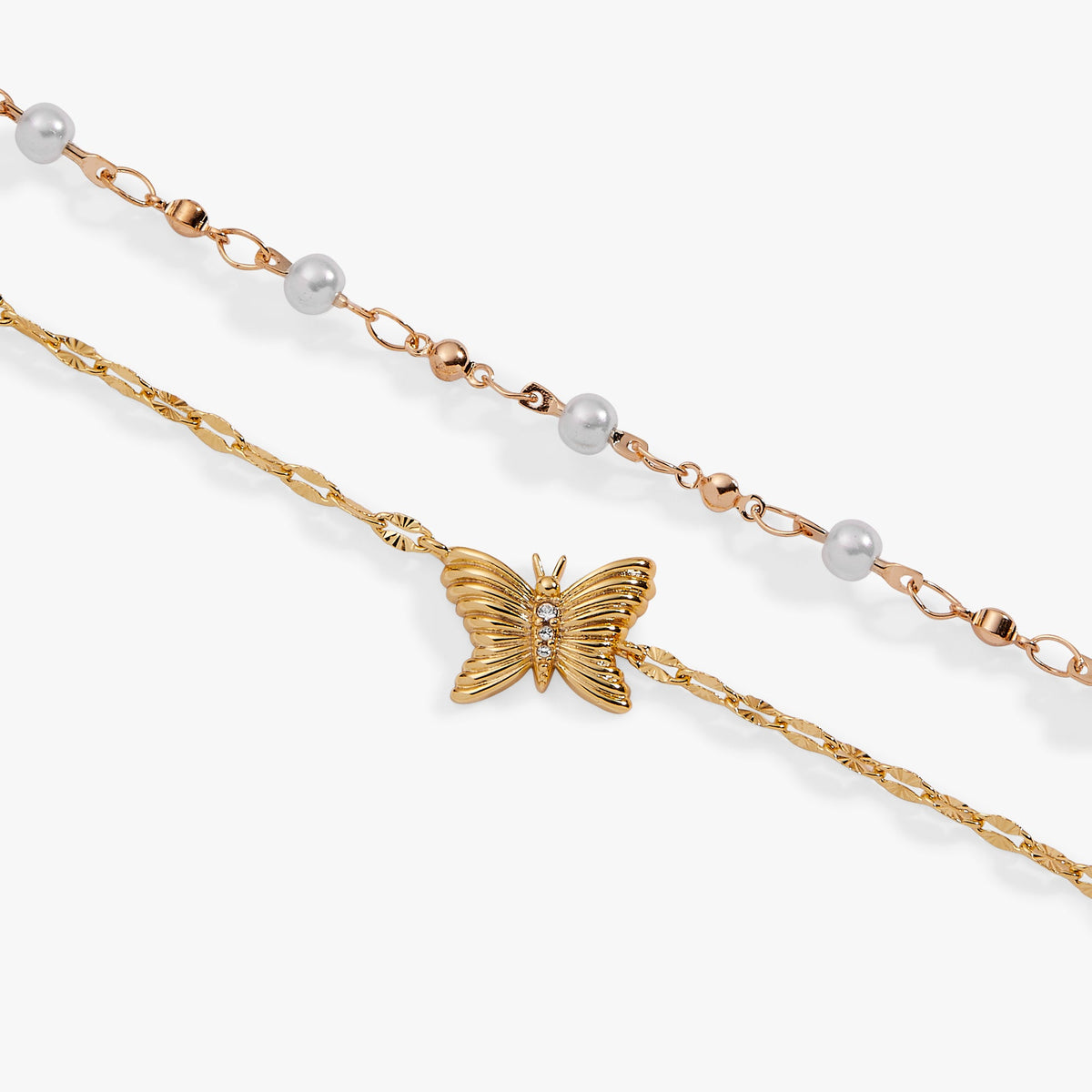 Alex and Ani Festival Double Strand Butterfly Bracelet