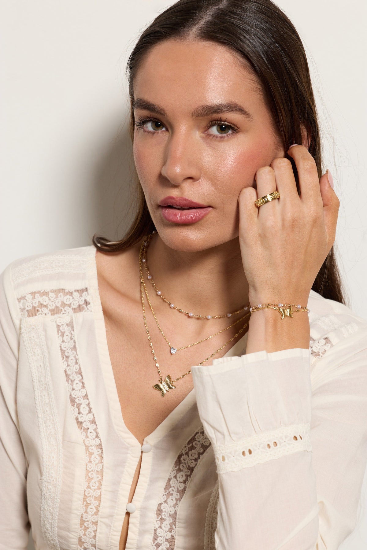 Alex and Ani Festival Double Strand Butterfly Bracelet