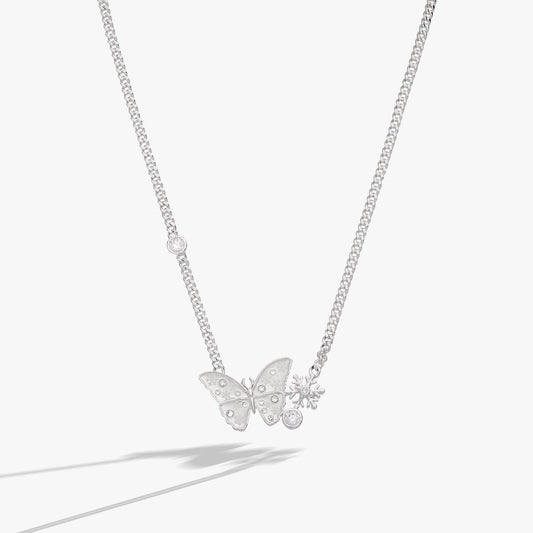 Alex and Ani Glass Butterfly Inline Necklace
