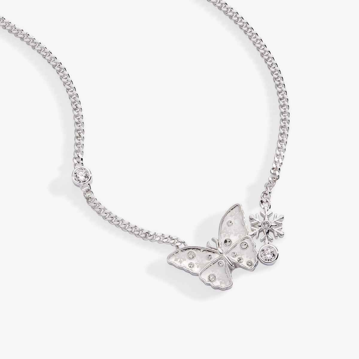 Alex and Ani Glass Butterfly Inline Necklace
