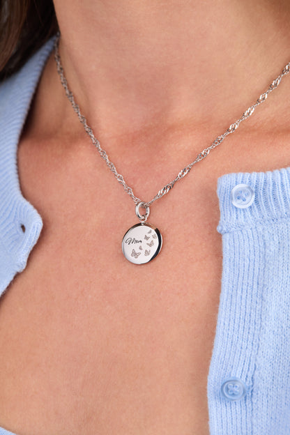 Alex and Ani Mom Butterfly Disc Charm