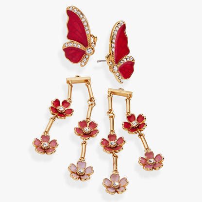 Alex and Ani New York Botanical Garden Butterfly Statement Earrings