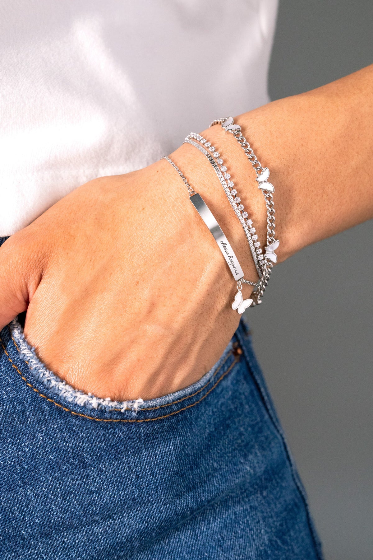 Alex and Ani Butterfly Curb Chain Bracelet