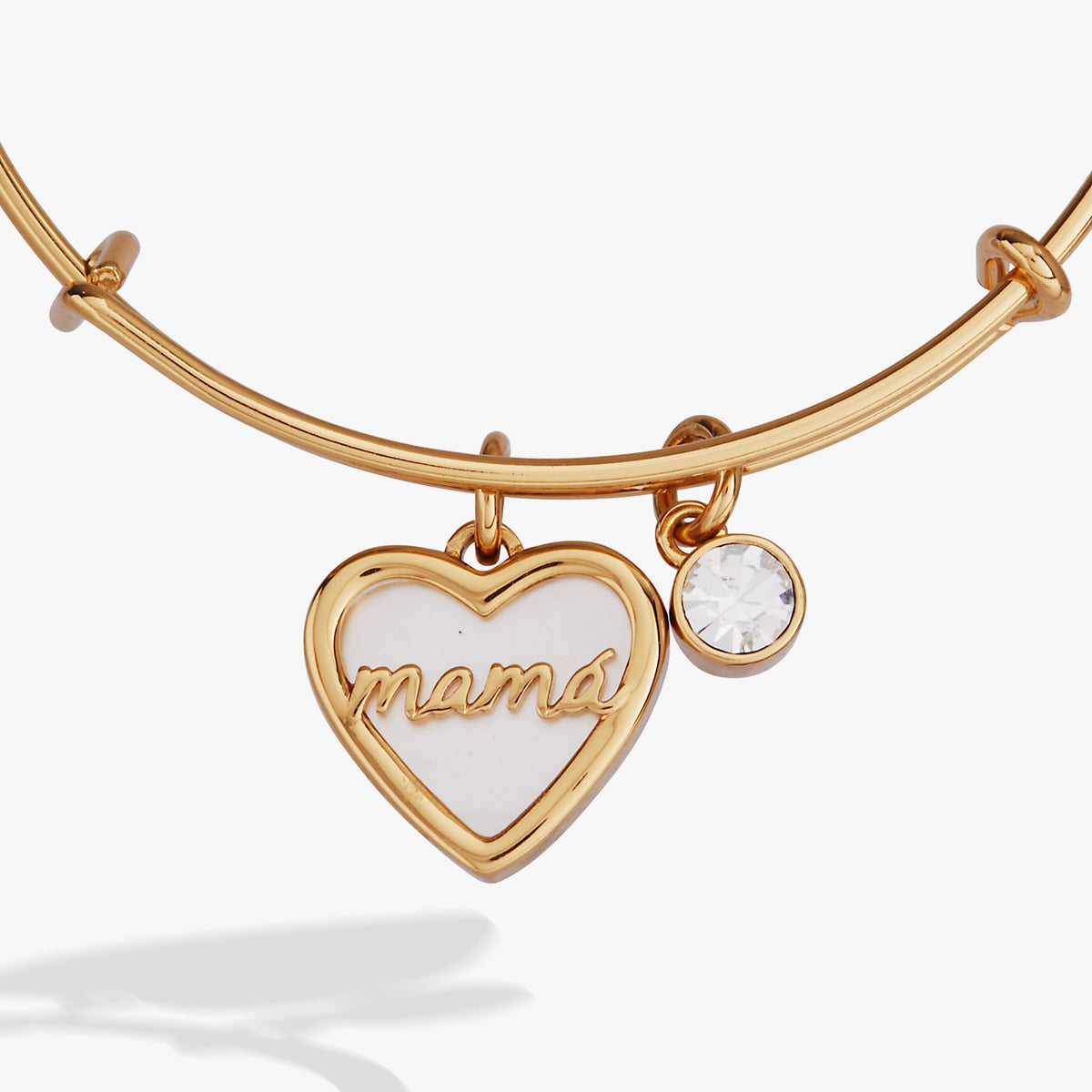 Alex and Ani Mama Heart Charm Bangle