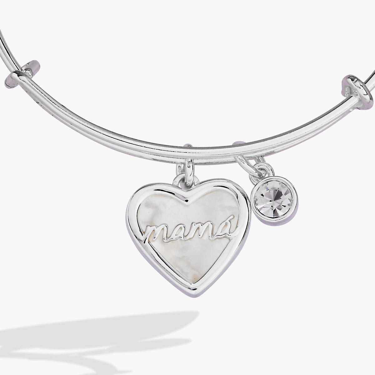 Alex and Ani Mama Heart Charm Bangle