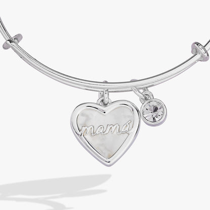 Alex and Ani Mama Heart Charm Bangle