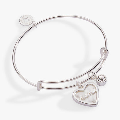 Alex and Ani Mama Heart Charm Bangle