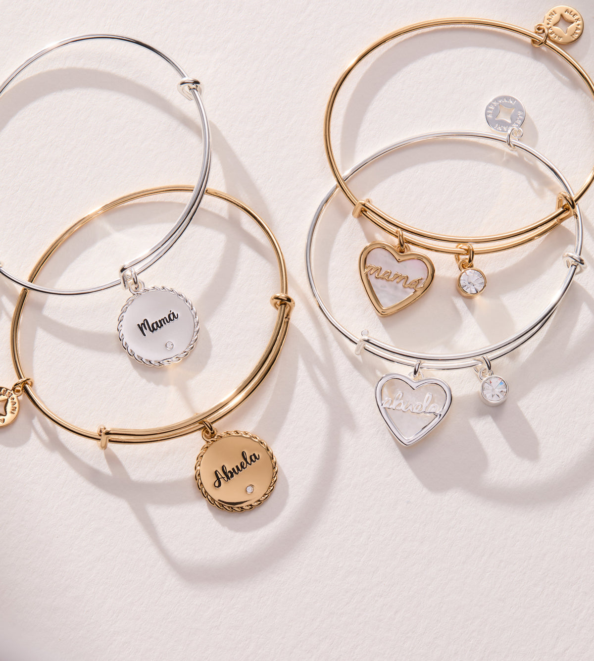 Alex and Ani Mama Heart Charm Bangle