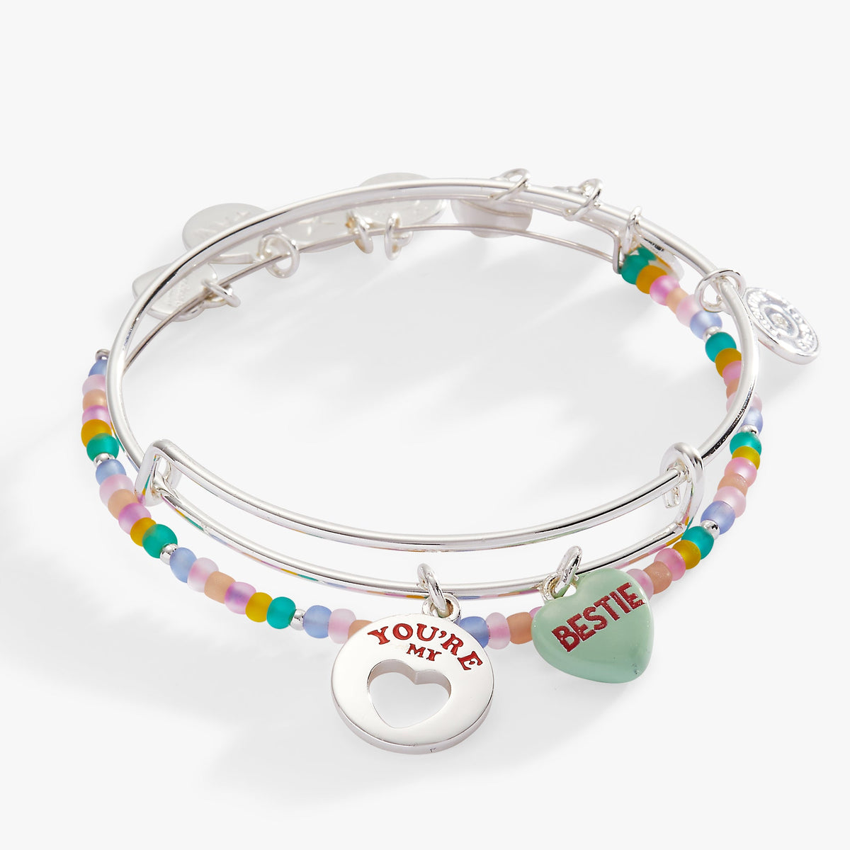 Alex and Ani Sweet Hearts EWB- beaded 2 set bestie