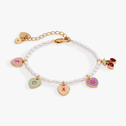 Alex and Ani Sweethearts® Pearl ‘XOXO’ Charm Bracelet
