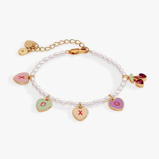 Alex and Ani Sweethearts® Pearl ‘XOXO’ Charm Bracelet