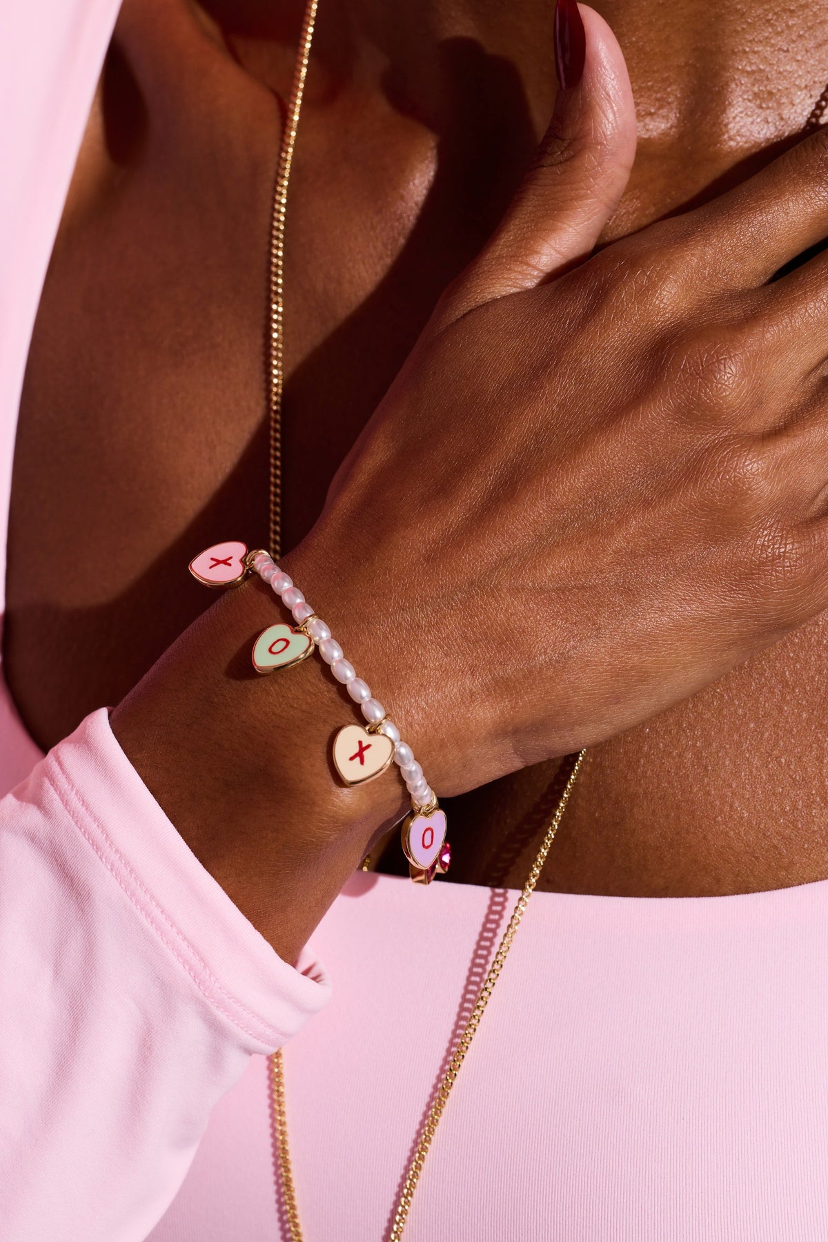 Alex and Ani Sweethearts® Pearl ‘XOXO’ Charm Bracelet