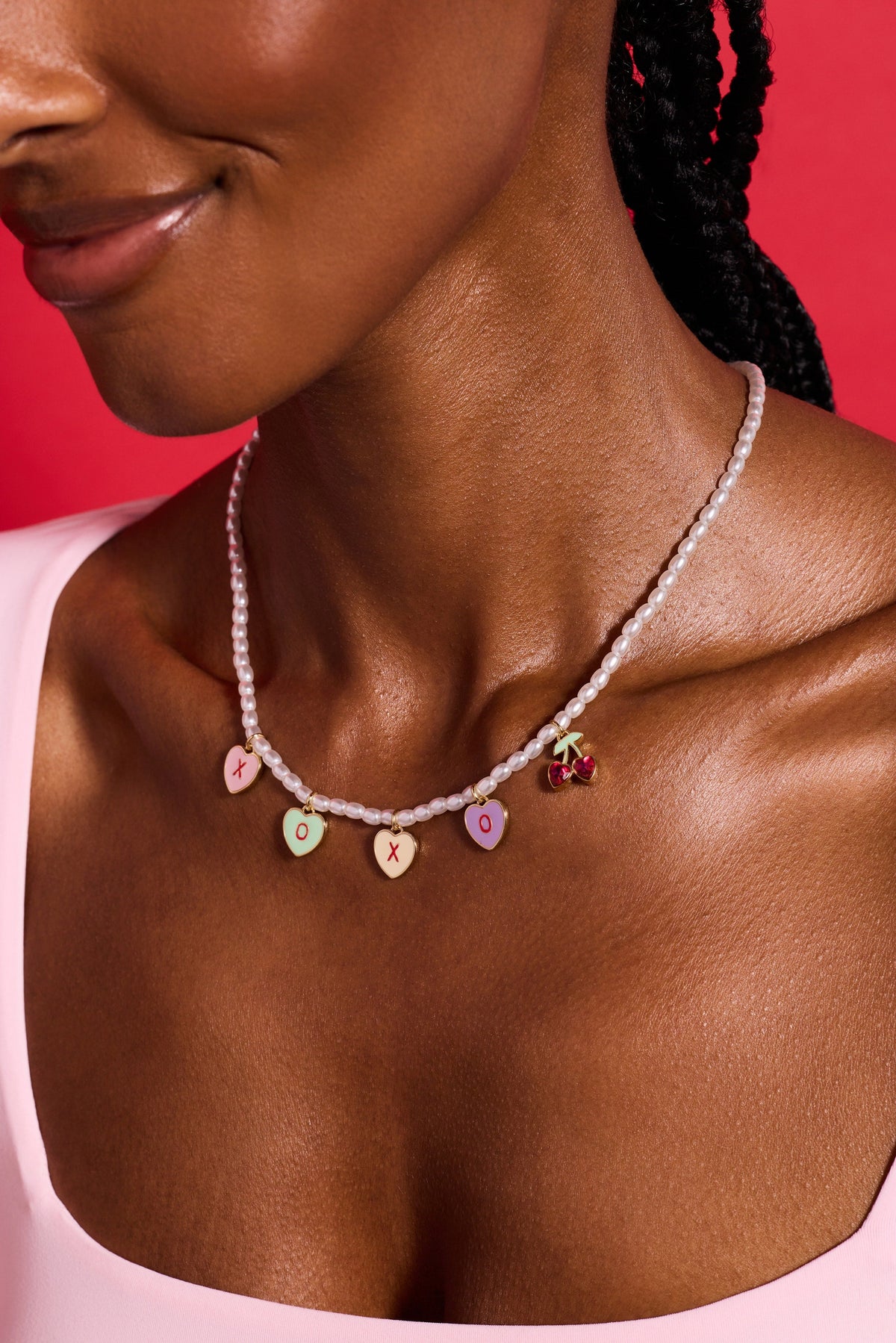 Alex and Ani Sweethearts® Pearl ‘XOXO’ Charm Necklace