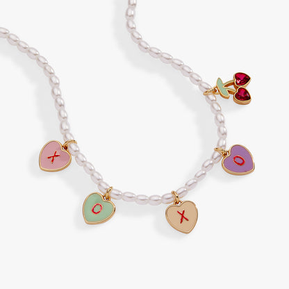 Alex and Ani Sweethearts® Pearl ‘XOXO’ Charm Necklace