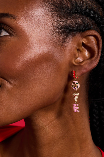 Alex and Ani Sweet Shop LOVE Linear Earrings