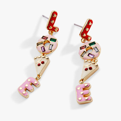 Alex and Ani Sweet Shop LOVE Linear Earrings