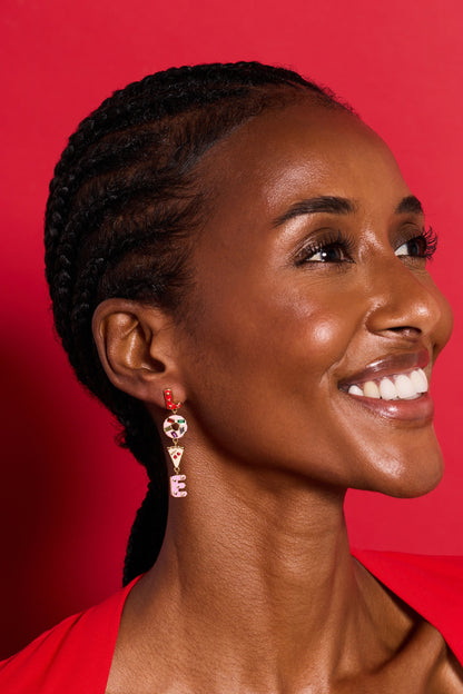 Alex and Ani Sweet Shop LOVE Linear Earrings