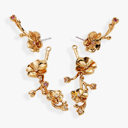 Alex and Ani New York Botanical Garden Pansies Statement Earrings