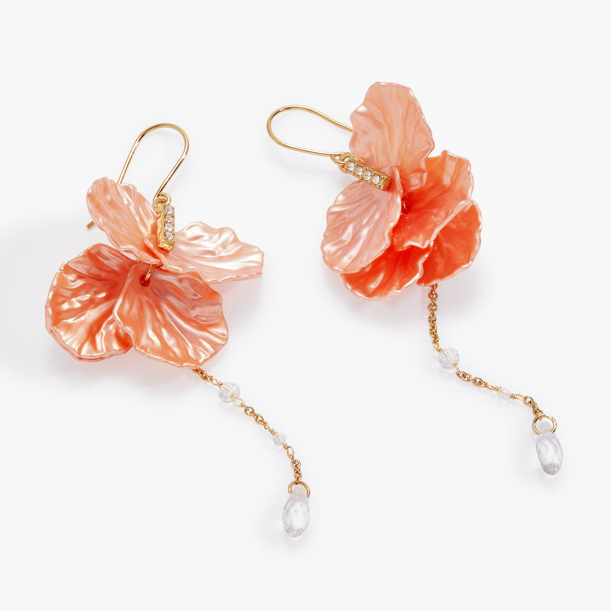 Alex and Ani New York Botanical Garden Peony Petal Statement Earrings