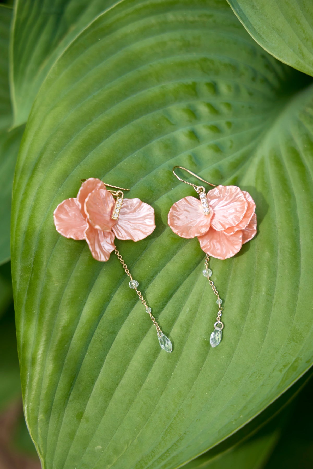 Alex and Ani New York Botanical Garden Peony Petal Statement Earrings