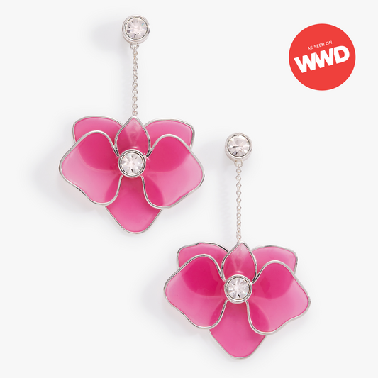 Alex and Ani New York Botanical Garden Orchid Statement Earrings