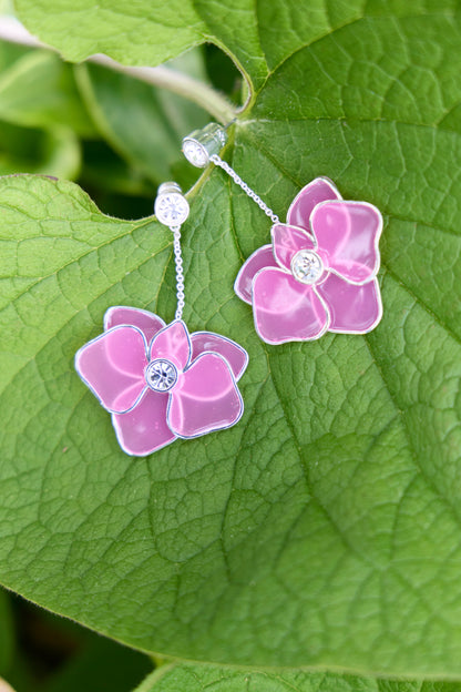 Alex and Ani New York Botanical Garden Orchid Statement Earrings