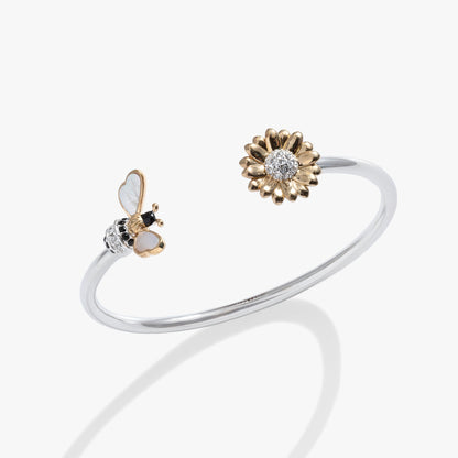 Alex and Ani Sunflower & Bee Flex Cuff Alex and Ani